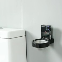 Cendrier mural à la mode pour salle de bain sans perçage cendrier créatif multifonctionnel support de téléphone portable