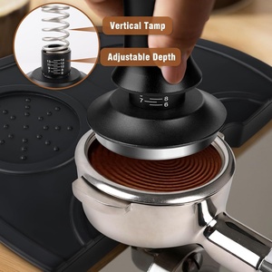 Custom Logo Espresso Tools <strong>Coffee</strong> <strong>Tamper</strong> with Scale Line Aluminum Alloy Needle <strong>Tamper</strong> Mat Dosierring <strong>Coffee</strong> Apparatus <strong>Set</strong> - Product Image 3
