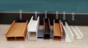 Décoration de plafond <span class=keywords><strong>en</strong></span> plastique composite Décorations de toit Plafond WPC Bois PVC Faux plafond moderne imperméable Panneau mural étanche 2.8m - Product Image 5