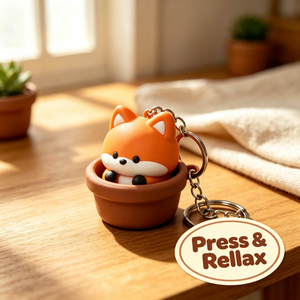 Porte-clés anti-stress créatif en forme de petit animal 3D à pression, jouet de décompression, pendentif décoratif - Product Image 3