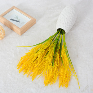Espigas de Trigo Artificiales Flower Delight, Amarillas, de Plástico Suave, Alta Simulación, Decoraciones para Bodas y Hogar - Product Image 2