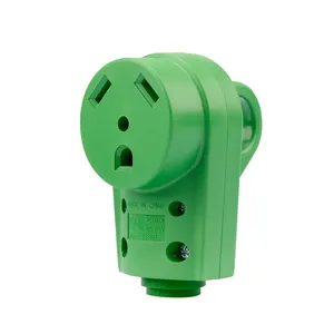 Green NEMA TT-30R Extension Cord Ends Assembly Female Connector, ETL/cETL Listed 30A 125V Detachable Replacement Receptacle