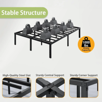 Cadre de lit en acier moderne pliable, portable, convertible, réglable et pivotant pour dortoir, base plateforme métallique, vente en gros pour hôtels et chambres