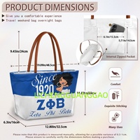 Sac fourre-tout personnalisé Zeta Phi Beta Sorority, réutilisable, design de créateur, sac de shopping pour sororité, sac de week-end