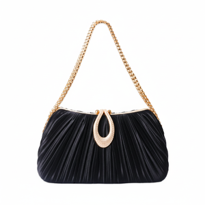 Elegante bolso de mano clásico de moda con bordado de perlas y estampado de caramelos para bodas, fiestas y ocasiones especiales. - Product Image 1