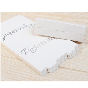 Elegant Reserved <b>Table</b> <b>Card</b> 6in x 4in Silver Hot Fix Printing Wedding Place <b>Cards</b> - Product Image 4