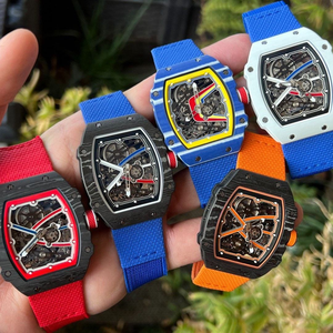 High Quality RM67-02 <b>Automatic</b> Mechanical Watch 7.8mm Ultra-Thin Luxury Titanium Case Rubber Band Sapphire Crystal ETA Movement - Product Image 2