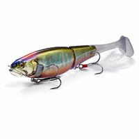 Leurre crankbait YIBO imprimé en ABS à coulée lente 160mm 35g avec queue souple pour brochet, black-bass et brochet d'eau douce