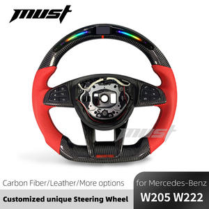 <span class=keywords><strong>Volant</strong></span> personnalisé en fibre de carbone avec LED pour Mercedes-Benz W205 W222 R231 GLA45 GLS 63 E63 S GT S65 GLC43 C43 C63 SL550 2015-2018 - Product Image 2