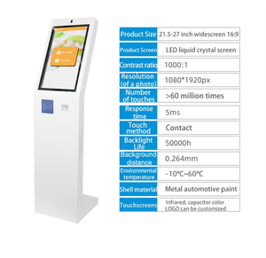 Touchscreen-PC Selbst bestellender Zahlungs <span class=keywords><strong>kiosk</strong></span>, Interaktiver Selbstbedienungs-Android-POS-Drucker <span class=keywords><strong>kiosk</strong></span> - Product Image 4
