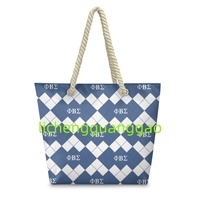 Promotion Usine : Sac Fourre-tout en Corde de Chanvre pour Sororité, Réutilisable, en Tissu, Sac de Courses de Haute Qualité, Sac de Week-end