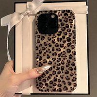 Étui de téléphone transparent à imprimé léopard mignon pour iPhone 16 15 14 13 12 11 Pro Max 15 Pro XS XR X 7 8 Plus Coque souple en TPU antichoc