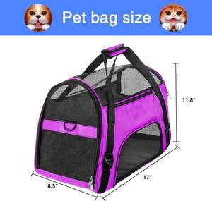 Yumuşak evcil hayvan taşıyıcı havayolu onaylı yumuşak taraflı Pet seyahat taşıma çantası altında, mükemmel kediler ve köpekler için nefes - Product Image 3