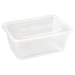 Customizable 1250ml Rectangular Clear Microwavable PP Disposable Environment-friendly Sushi Salad <b>Takeaway</b> Lunch Box Food - Product Image 1