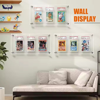 Étui de protection en acrylique pour cartes gradées, cadre pour cartes à collectionner, résistant aux UV, transparent, pour cartes de sport, compatible PS, BGS, CGC, à fixer au mur
