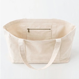 <b>Large</b> Durable Canvas Tote <b>Bag</b> Natural or Custom Colors Shopping Grocery <b>Bag</b> <b>Beach</b> <b>Bag</b> Made in Thailand - Product Image 1