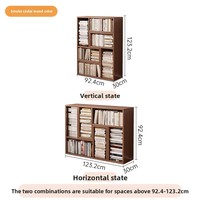 Étagère à livres autoportante en bambou, bibliothèque modulaire, meuble de rangement pour salon, bureau à domicile, personnalisable OEM