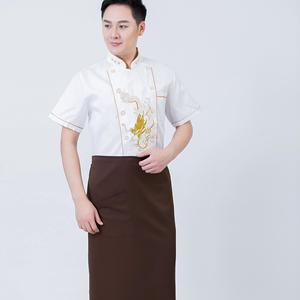 เสื้อเชฟแขนสั้นสำหรับร้านอาหารชุดยูนิฟอร์มเชฟผู้ชายเสื้อแจ็กเก็ตสำหรับทำอาหารเบเกอรี่คาเฟ่โรงแรมเสื้อผ้าสำหรับเชฟ - Product Image 2