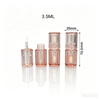 Tube de brillant à lèvres transparent à pinceau fin, tube de gloss à lèvres 3,5 ml, emballage vide, flacon de gloss à lèvres