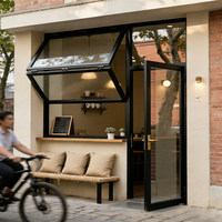 Fenêtre en aluminium pliante sans cadre en verre pour balcon moderne