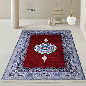 Alfombra de Lujo, Peluda, Clásica, de Poliéster, Alfombra de Oración, para Sala de Estar, Impresa en 3D, Ecológica, de Pelo Corto - Product Image 2