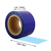 Cinta de protección de llanta azul PE para ruedas de coche, película protectora contra arañazos con alta fuerza adhesiva, fácil instalación