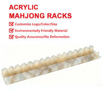 Tuiles de Mahjong américaines personnalisées en marbre blanc de 20 pouces de l'usine CHIVAN, avec supports en acrylique et poussoirs magnétiques