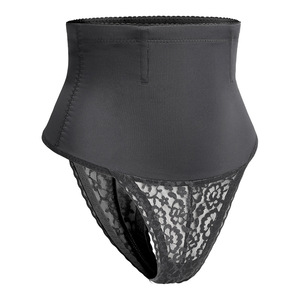 Collants de taille haute en dentelle fine de grande taille pour femmes post-partum Sexy string en forme de T respirant pantalon de contrôle culotte de mise en forme - Product Image 5