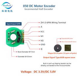 DC 3V 5V 6V 7,4 V 150 U/min Mini 050 Permanent magnet bürste Voll metall getriebe Getriebe motor mit Encoder für Roboterauto-Haushalts geräte - Product Image 6