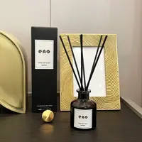 Kostenlose anpassen Luft Duft Erfrischung Luxus Home Decor New Parfüm Duft Öl Stick Black Glass Reed Diffusor