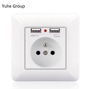 Interrupteur mural bipolaire en cuivre de type français avec panneau tactile, prise 10A, indice de protection IP20, pour la maison et les hôtels, 220V, norme européenne - Product Image 4