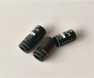 Lujo personalizado 10g bálsamo labial embalaje de papel cilindro reciclable cartón desodorante tubos que desaparecen Push Chapstick Craft - Product Image 2