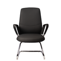 Chaise de bureau ergonomique en cuir de qualité supérieure, sans roulettes, confortable pour les hôtels et les écoles, mobilier commercial