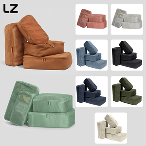 LZ Cubes d'emballage en maille respirante 4 Set avec trousse de toilette Organisateurs de compression légers pour valises Voyage et <span class=keywords><strong>camping</strong></span> - Product Image 5
