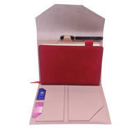 Catégorie de produit 2024 Dernière pochette de protection de livre personnalisée de grande taille Couverture en cuir PU rose