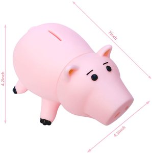 <span class=keywords><strong>Tirelire</strong></span> Petit Cochon Rose en Vinyle PVC ABS Personnalisé d'usine OEM Dessin Animé Anime Figurines Collection Jouets en Plastique - Product Image 5