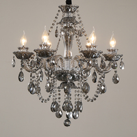 Lustre en cristal fumé de luxe, luminaire suspendu moderne classique en cristal K9 pour salon, salle de mariage, salle de banquet, décoration de villa