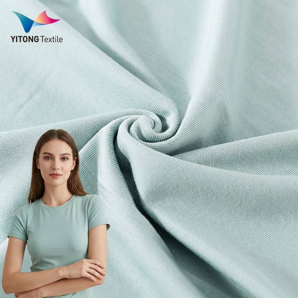 Textile Factory Plain Knit Fabric Viscose Modal Fabric 57% Viscose 38% Modal 5% Spandex Fabric