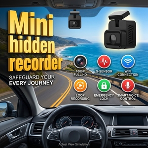 Caméra embarquée Vievguarb Mini 1296P, enregistreur de <span class=keywords><strong>voiture</strong></span>, super grand angle, vision nocturne FHD, moniteur de stationnement, sécurité WiFi cachée - Product Image 2