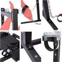 Fauteuil d'amour avec sangles réglables, équipement BDSM, cadre de retenue robuste avec menottes pour couples