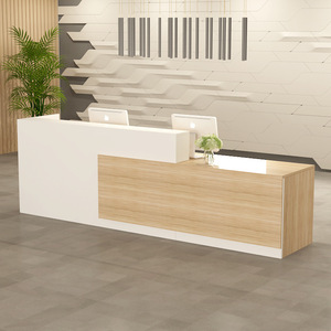 Comptoir de réception moderne pour bureau, comptoir à monnaie, bureau de réception commercial, bureau de réception en forme de L, <span class=keywords><strong>salon</strong></span> de beauté - Product Image 3