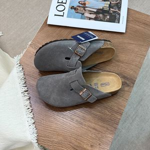 Mules confortables en cuir véritable cloutées pour femmes, à bout rond, style <span class=keywords><strong>sabot</strong></span> de pomme de terre - Product Image 3