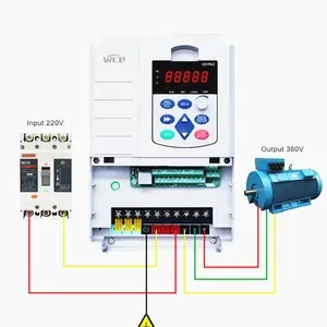 AC 모터 용 미니 0.75KW 주파수 인버터 1hp VSD 3 상 220 V에서 3 상 220V 380V VFD 주파수 변환기