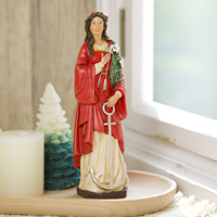 Statues religieuses catholiques en résine, vente en gros d'usine, images de famille, figurine catholique, support de 8 pouces, Sainte Philomène