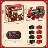 Mainan Kereta RC Yuglow Kids Greedy Train, Permainan Pertarungan Ular, Mobil Elektrik Penghisap dengan Suara Uap dan Peluit Simulasi