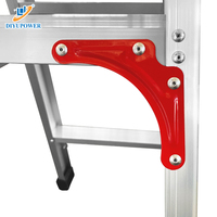 Échelle à marches en aluminium multifonctionnelle moderne 95 cm, échelle télescopique pliable en A, légère, certifiée CE, 300 lb, portable pour supermarché