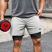 Shorts de sport d'été deux pièces Penpace pour hommes, idéaux pour la course, le cyclisme, l'entraînement de fitness et le basketball, avec protection anti-transparence