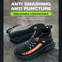 Chaussures de sécurité pour hommes, anti-écrasement, anti-perforation, avec embout en acier, doublure en mesh, antidérapantes, pour la randonnée, le travail et les activités de plein air