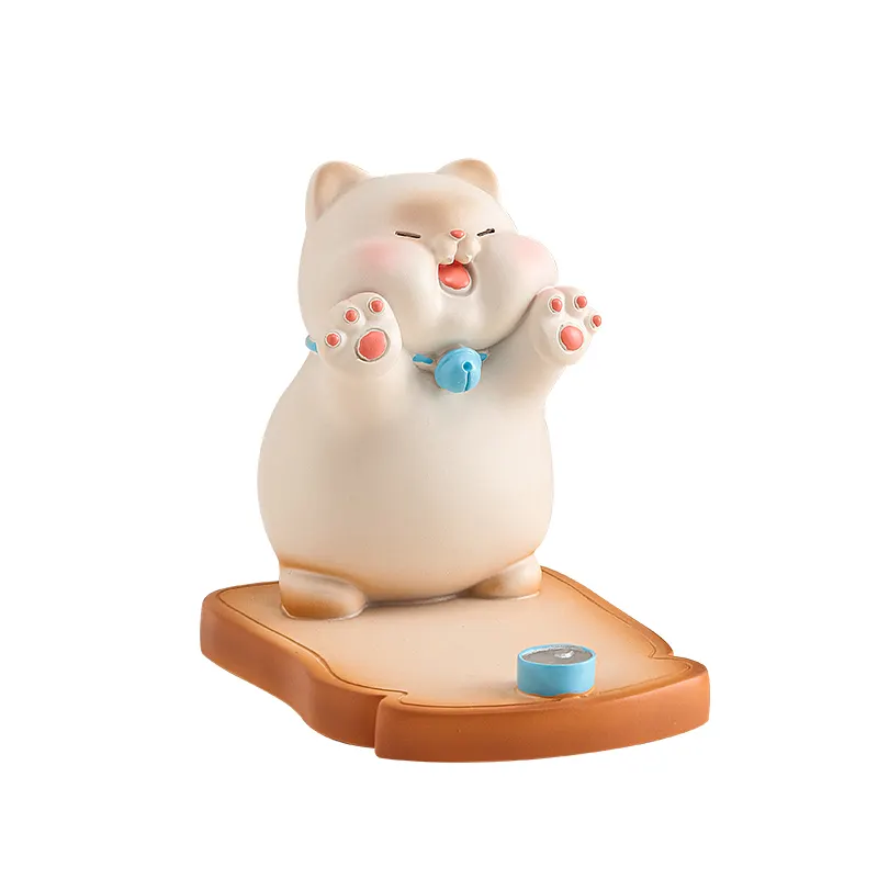 Estatueta de bunda saltitante de brinquedo de descompressão criativo de gato fofo com ornamentos pequenos