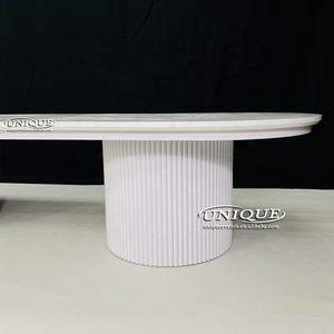 2025 nouvelle <span class=keywords><strong>table</strong></span> à manger en métal blanc moderne forme ovale meubles de banquet de mariage pour <span class=keywords><strong>16</strong></span> <span class=keywords><strong>personnes</strong></span> salon utilisation extérieure pour les hôtels - Product Image 4